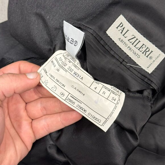Pal Zileri Blazer Loro Piana Tasmanian 120s Wool Sport Coat Made in Italy 44 R - Picture 10 of 10